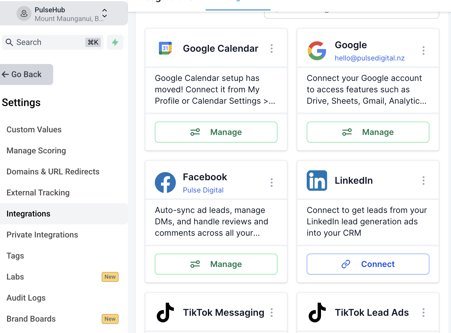 PulseHub Intergrations