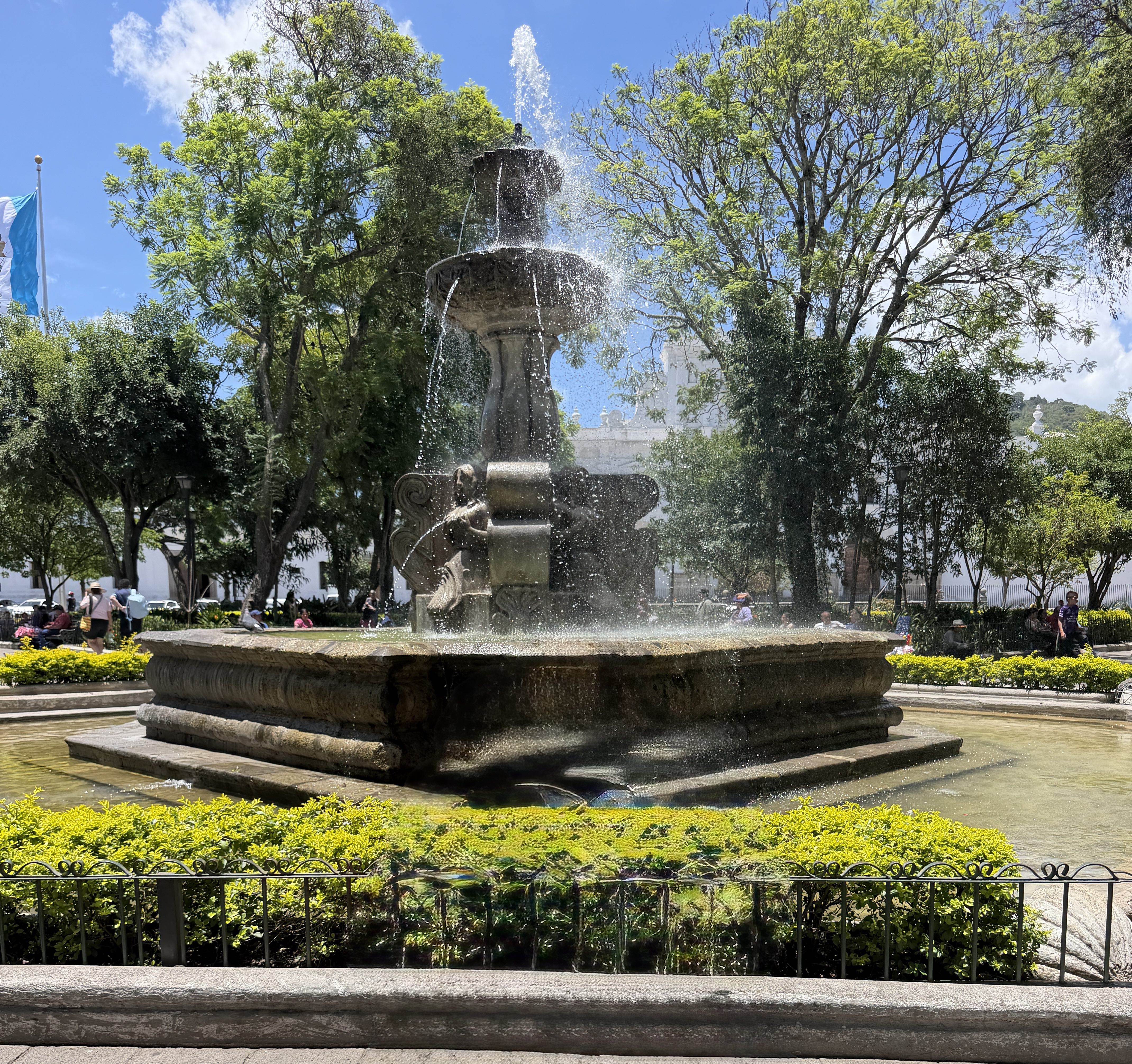 Antigua Guatemala Parque Central Fountain