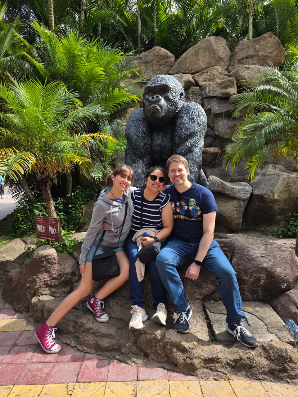 Reenactment of picture we took many years ago at the Guatemala Zoo