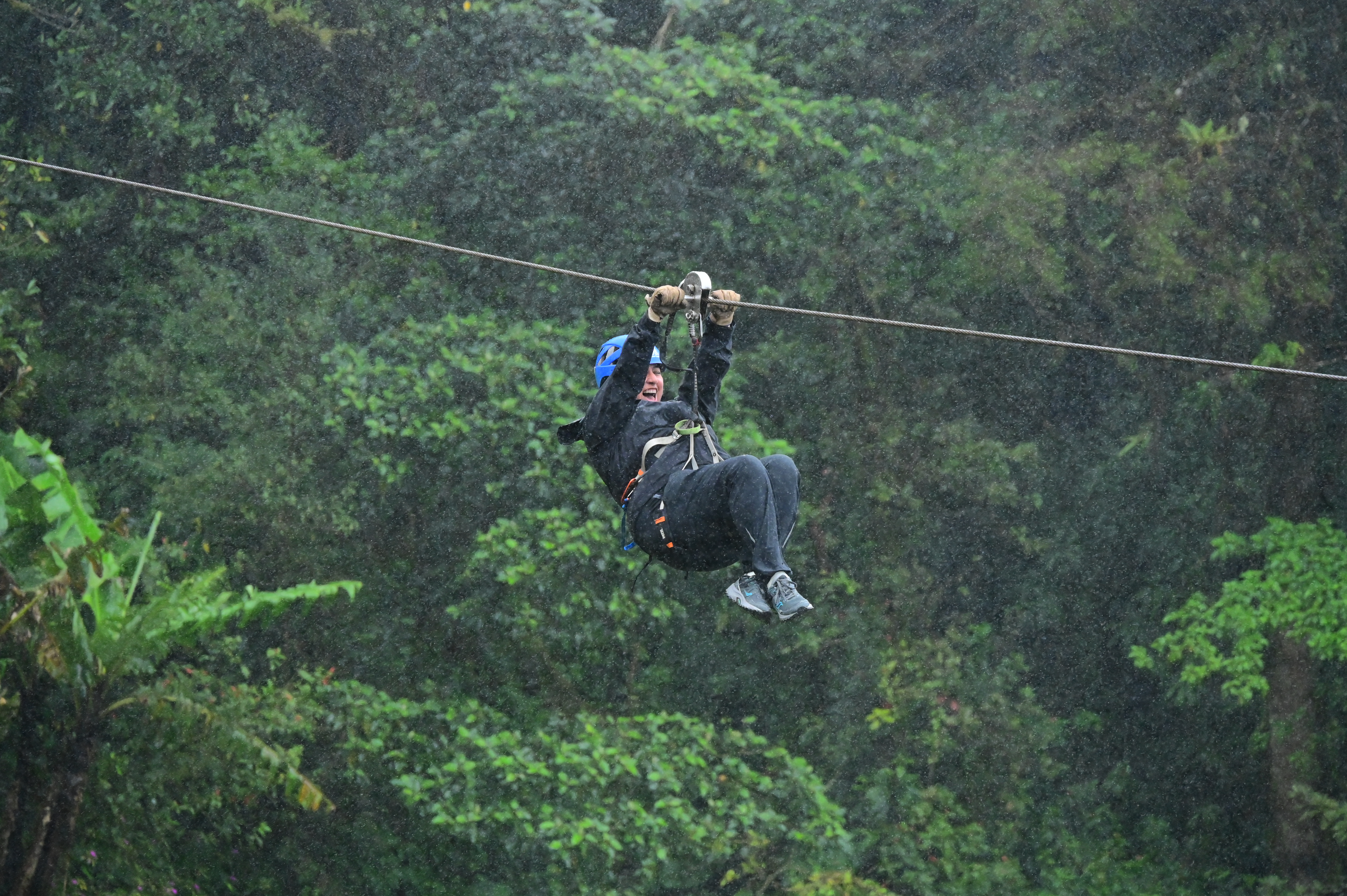 On the Treetopia Park canopy tour in Monteverde, Costa Rica