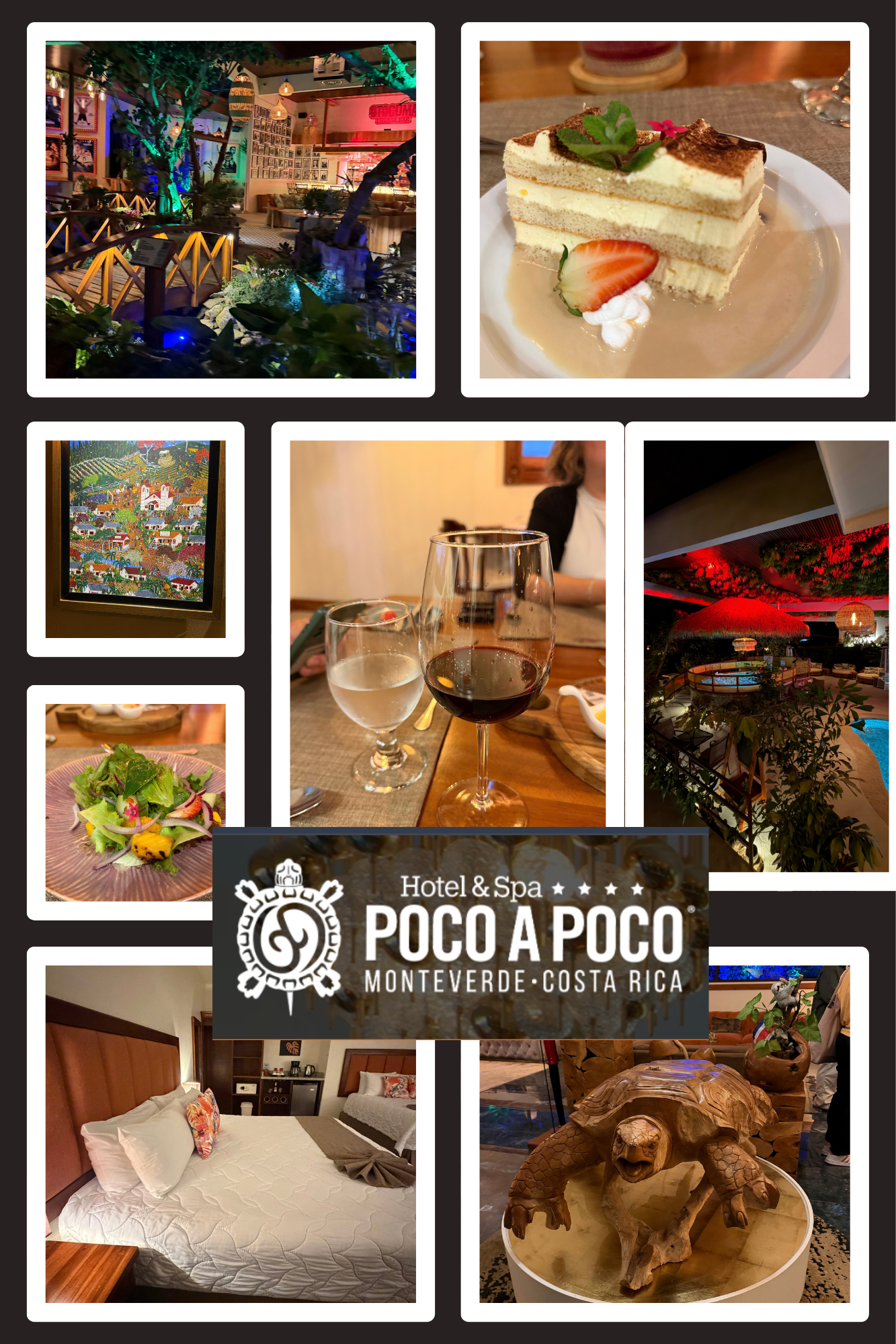 Dinner at Hotel Poco a Poco in Monteverde, Costa Rica