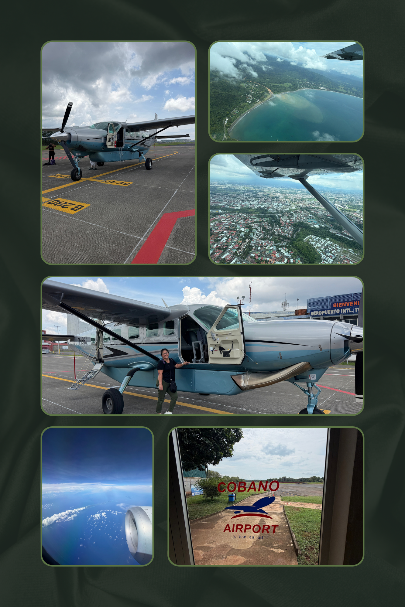 Heading home from Tambor on a small plane over Costa Rica