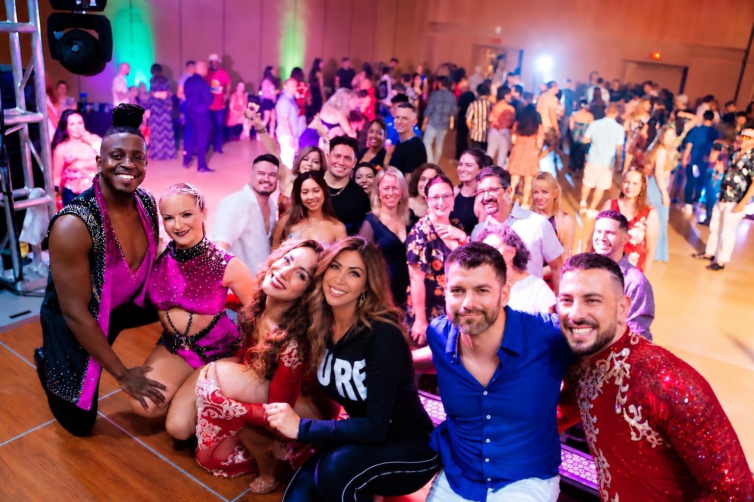 Brandon, Skye and fellow dancers together at a dance festival