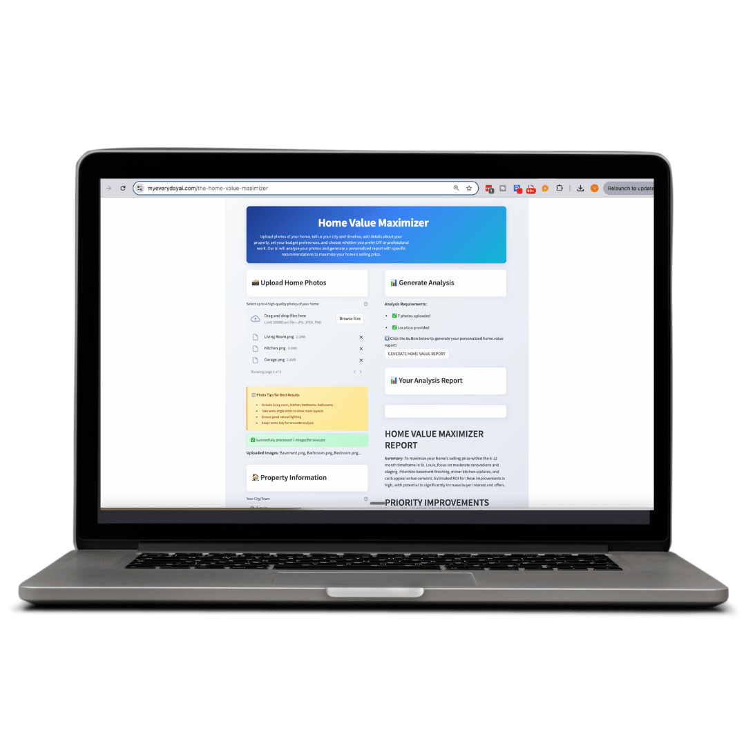 Home Value Maximizer tool