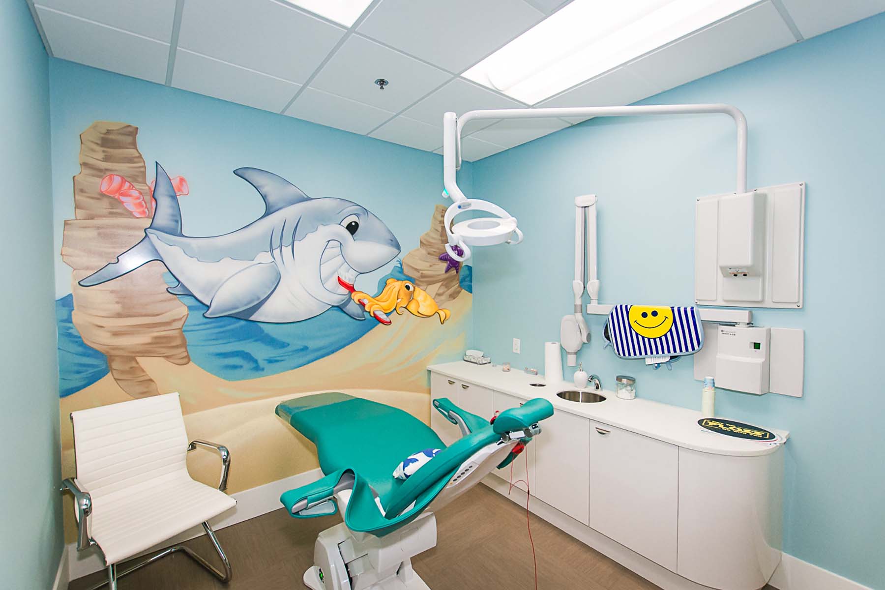 Ocean inspired pediatric dental space
