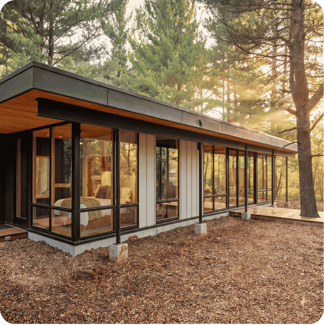 The Pines cabin exterior