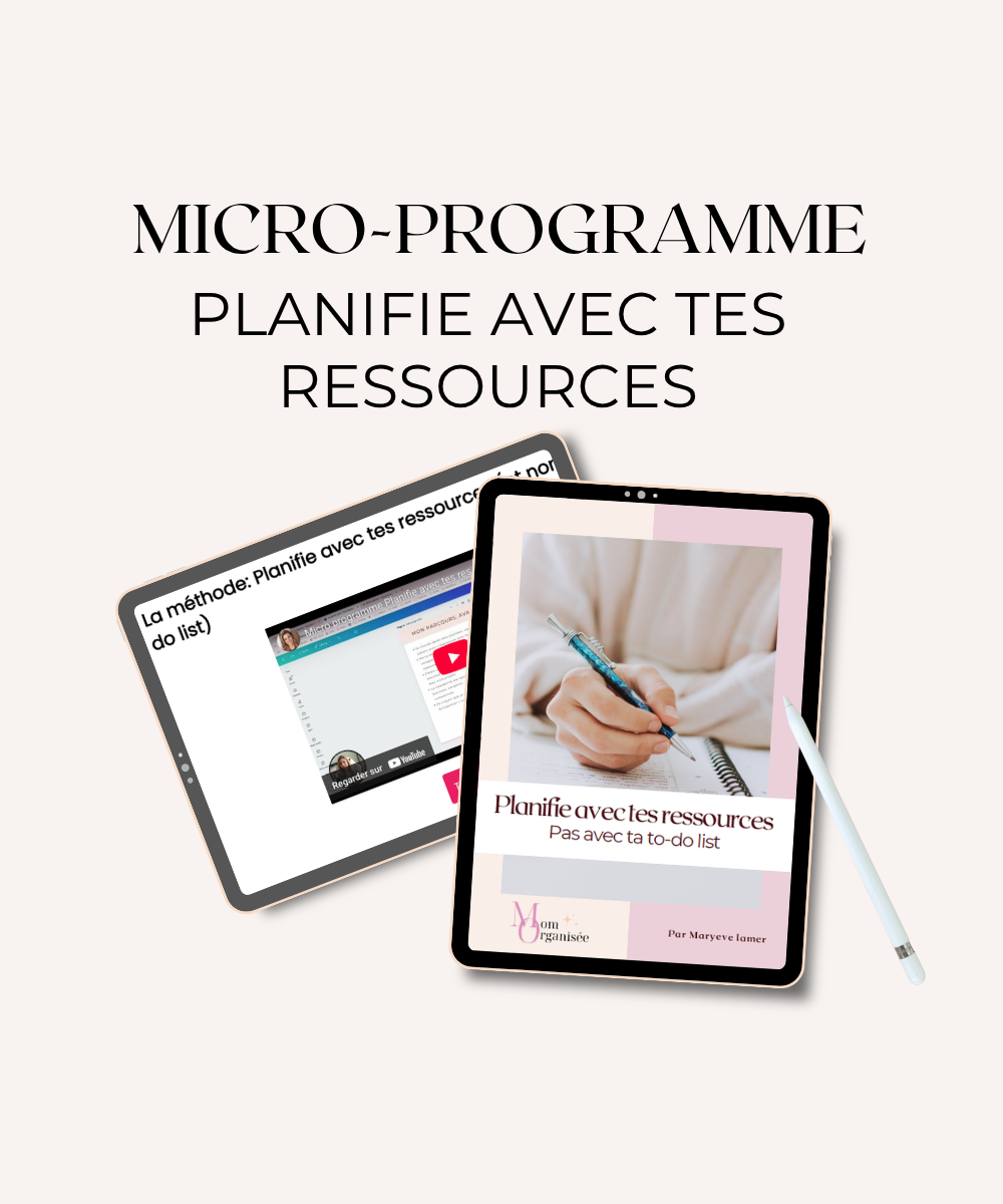 Micro-programme Planifie Avec Tes Ressources