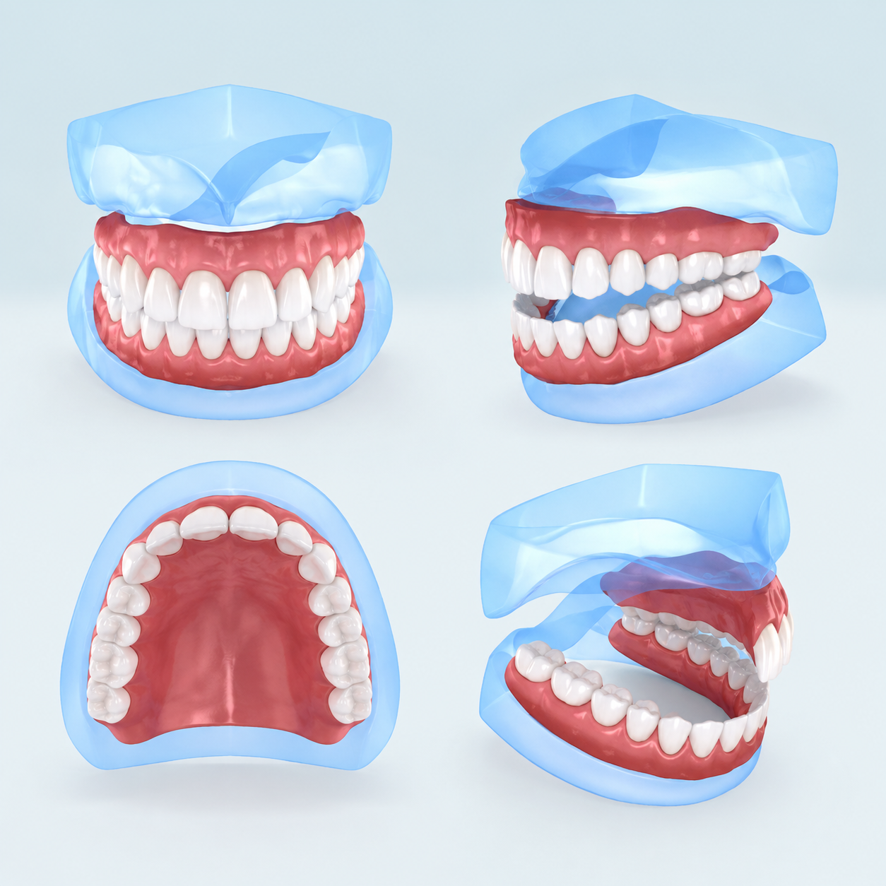 A traditional full denture