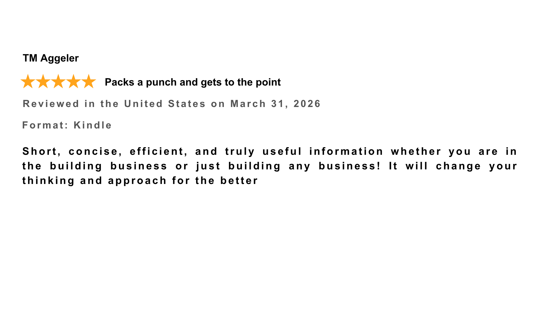 5 star review