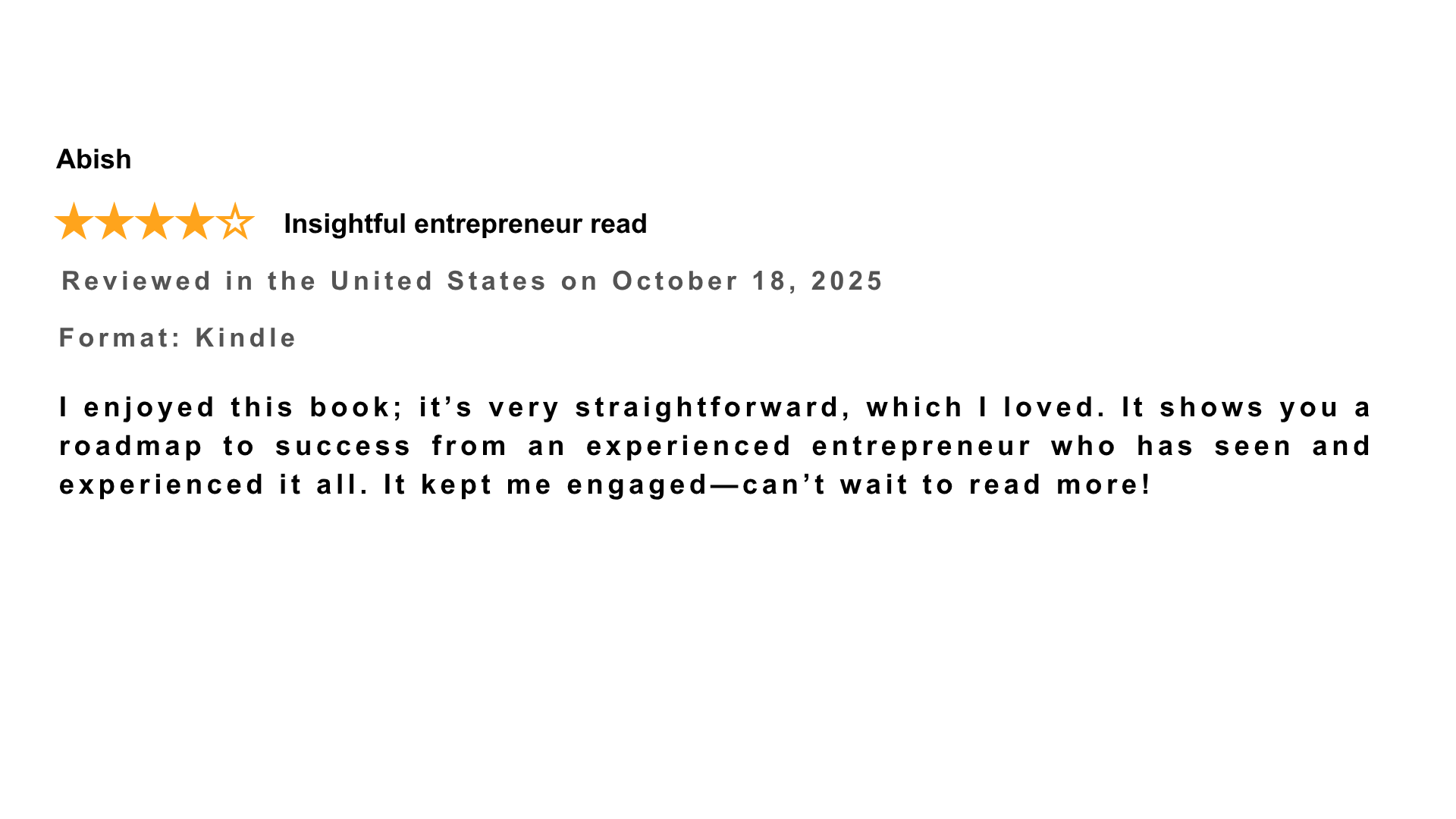 5 star review