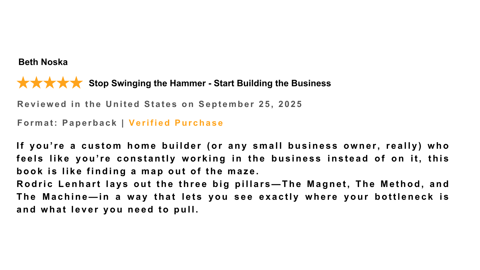 5 star review