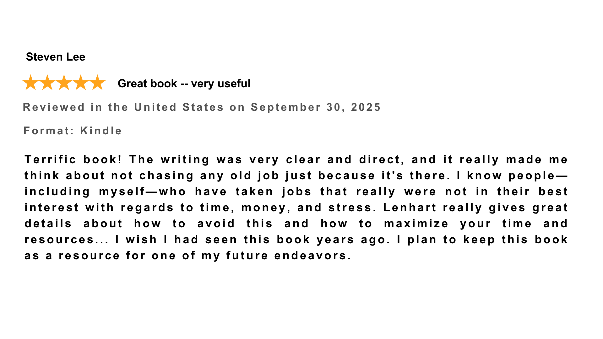 5 star review