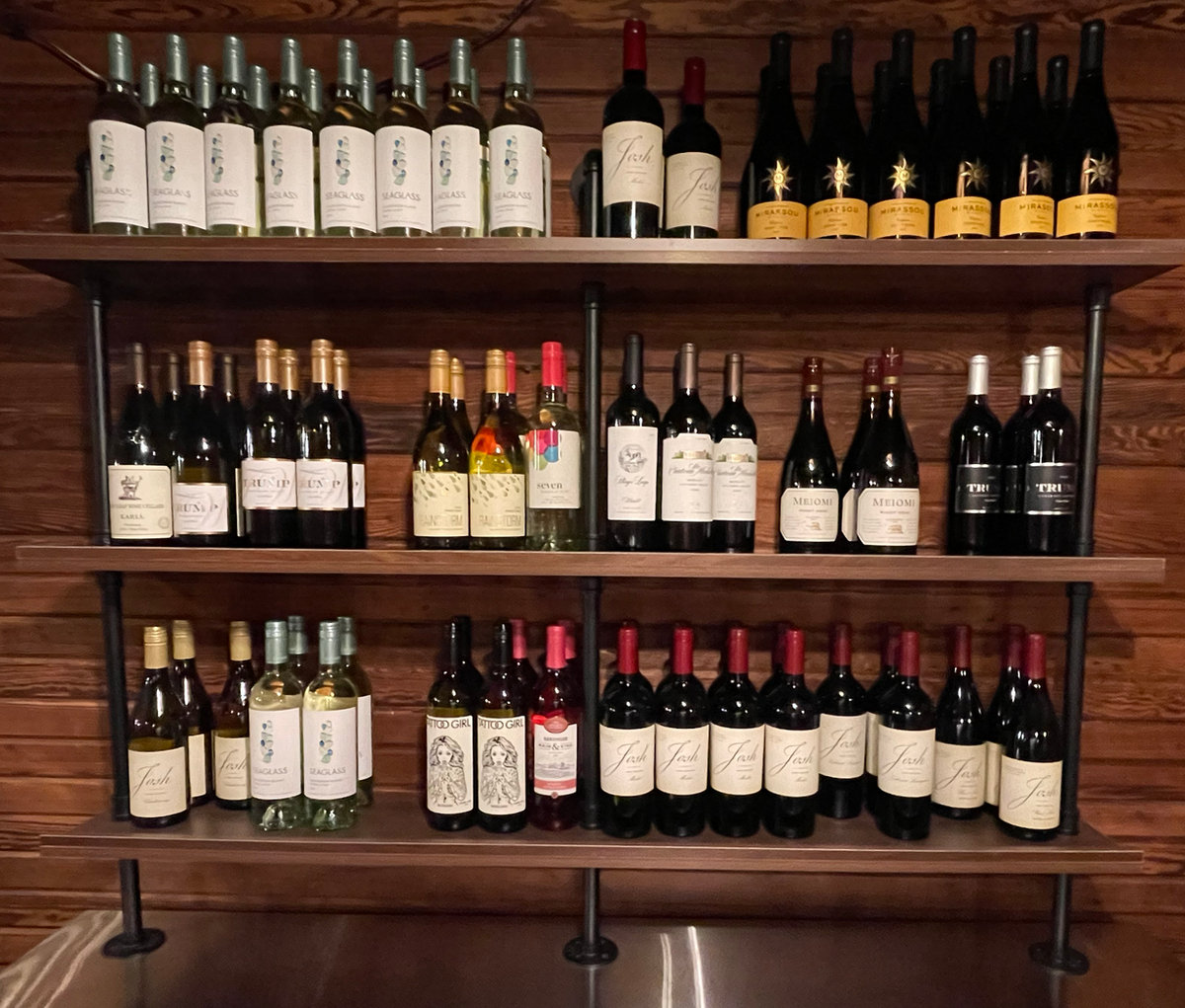 The wine wall at Haifa's