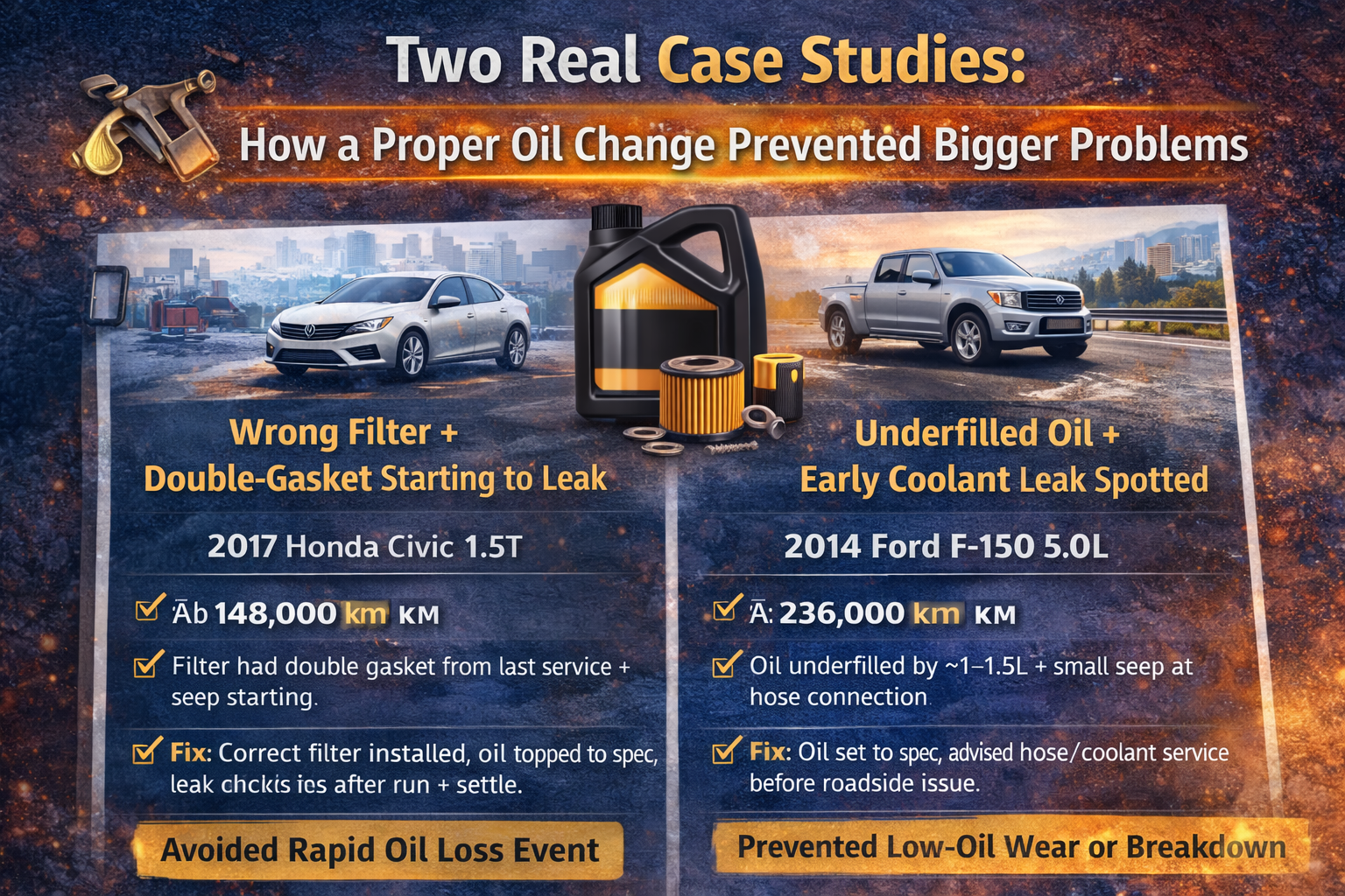 Two Real Case Studies: How a Proper Oil Change Prevented Bigger Problems Two Real Case Studies: How a Proper Oil Change Prevented Bigger Problems