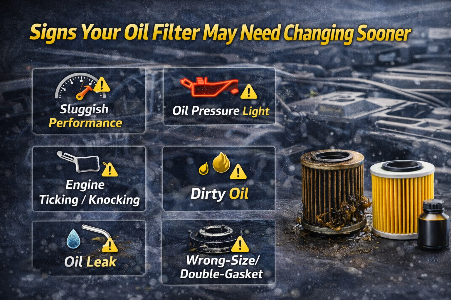Signs Your Oil Filter May Need Changing Sooner Signs Your Oil Filter May Need Changing Sooner