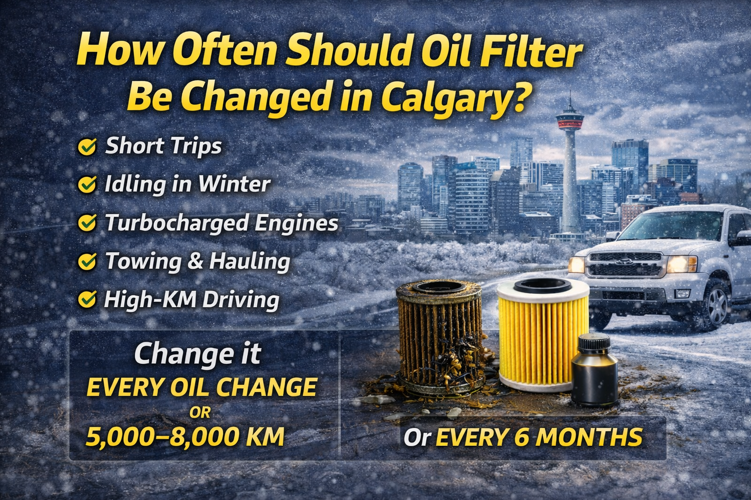 How Often Should Oil Filter Be Changed in Calgary? How Often Should Oil Filter Be Changed in Calgary?