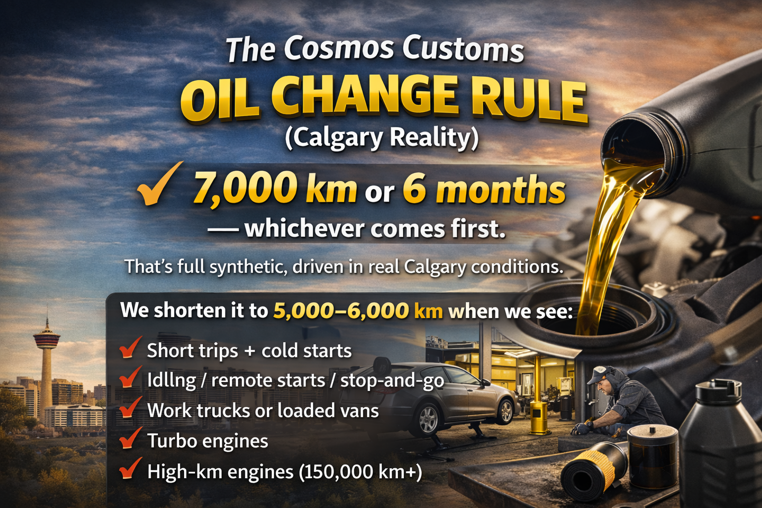 The Cosmos Customs Oil Change Rule (Calgary Reality)