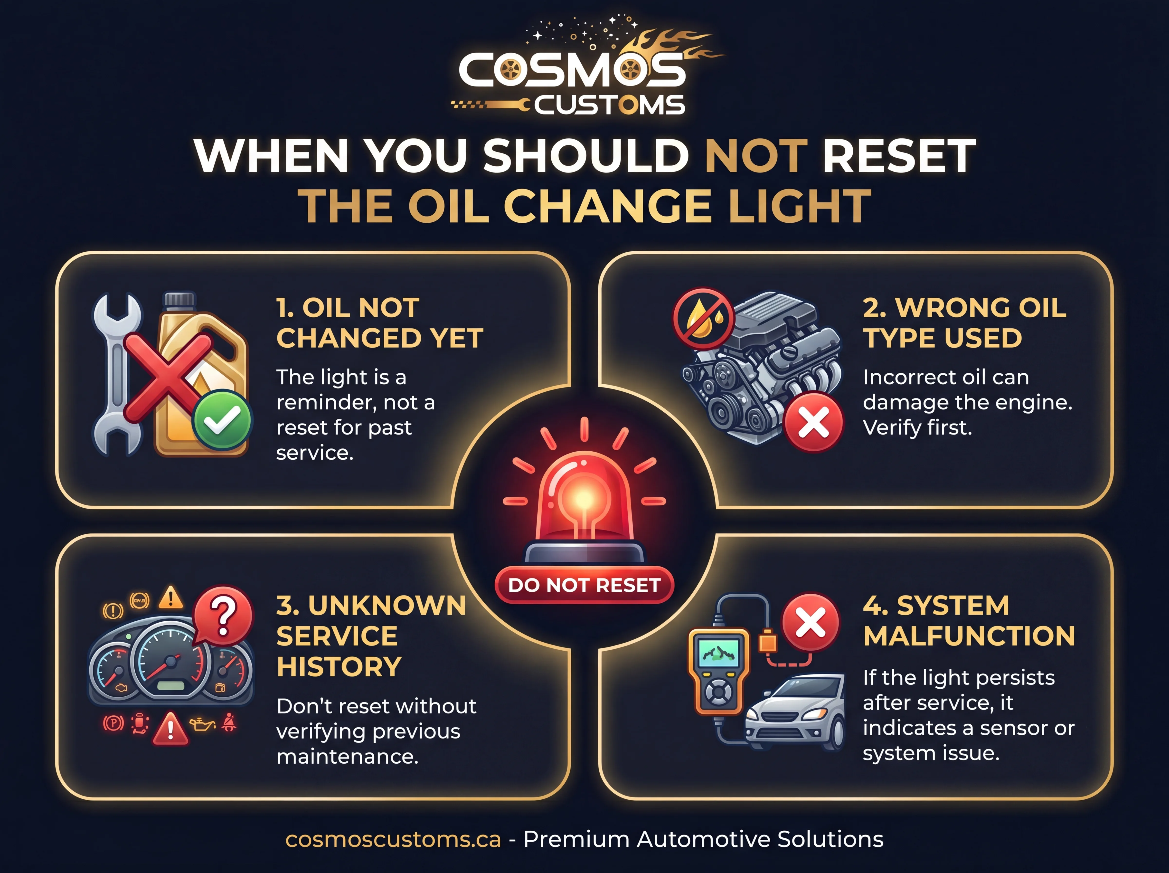 When You Should NOT Reset the Oil Change Light When You Should NOT Reset the Oil Change Light
