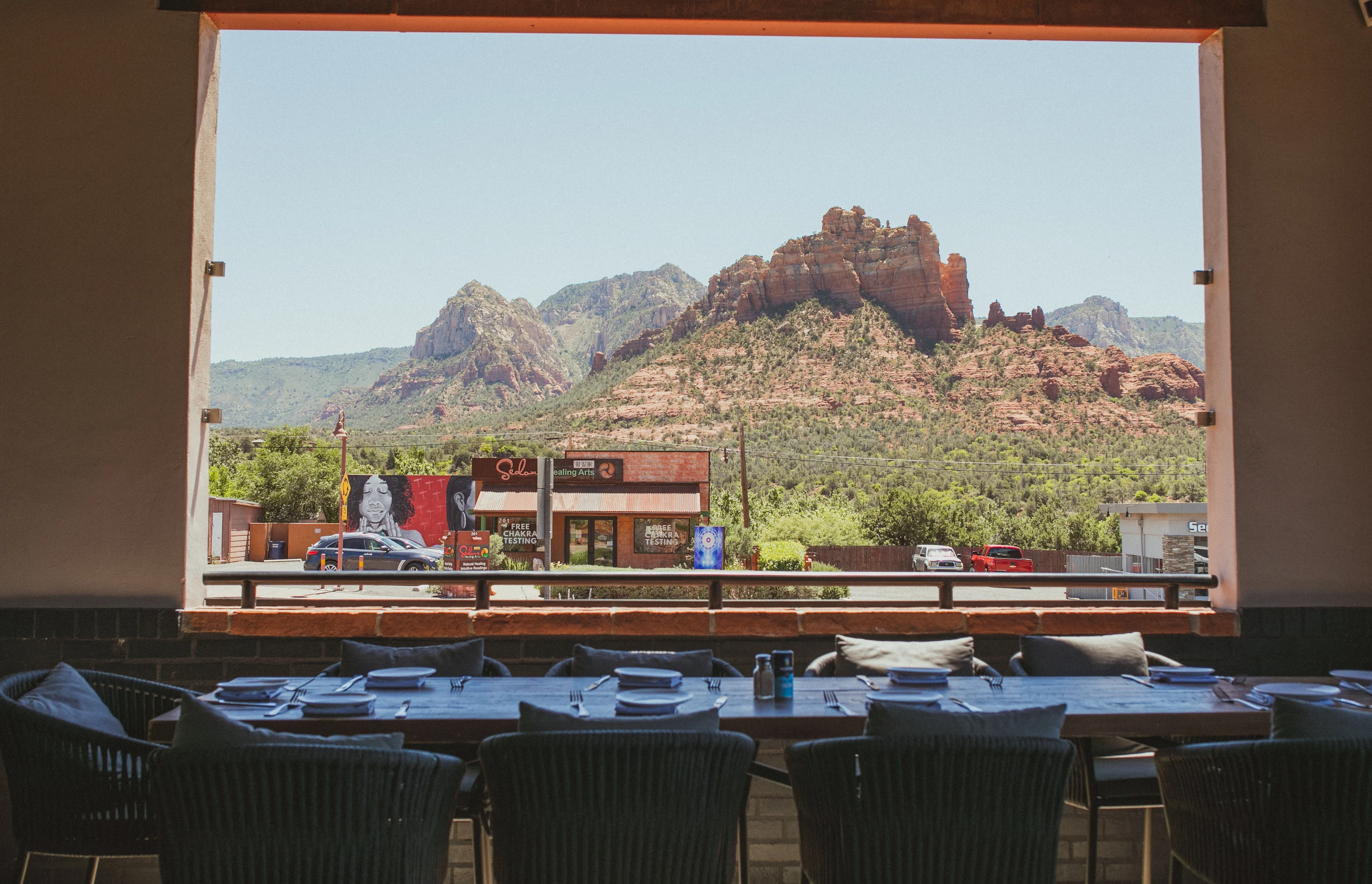 Shorebird outdoor patio view