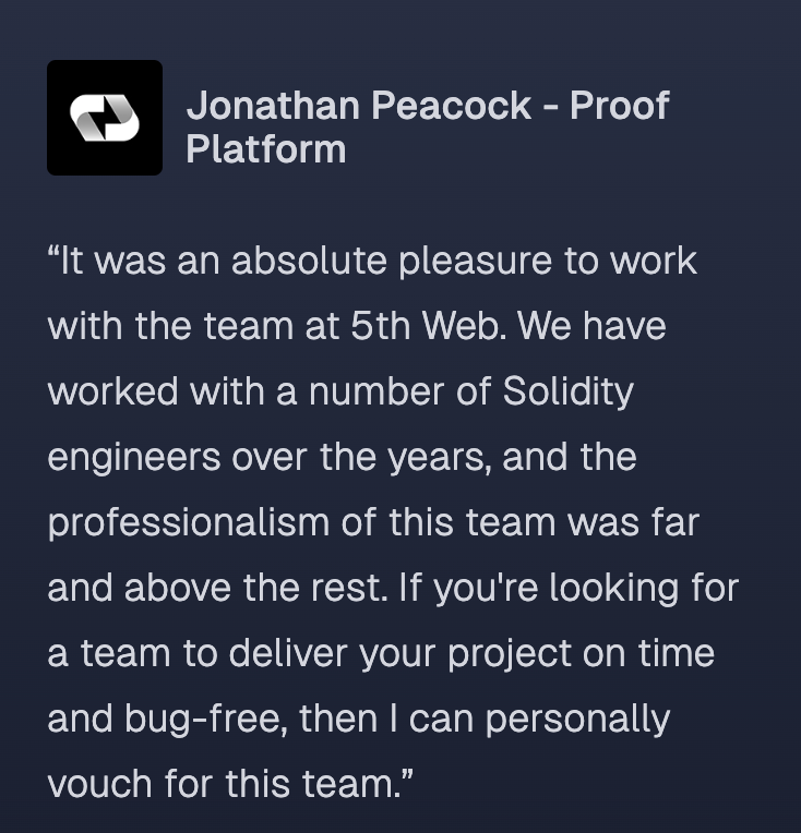 5thweb client testimonial