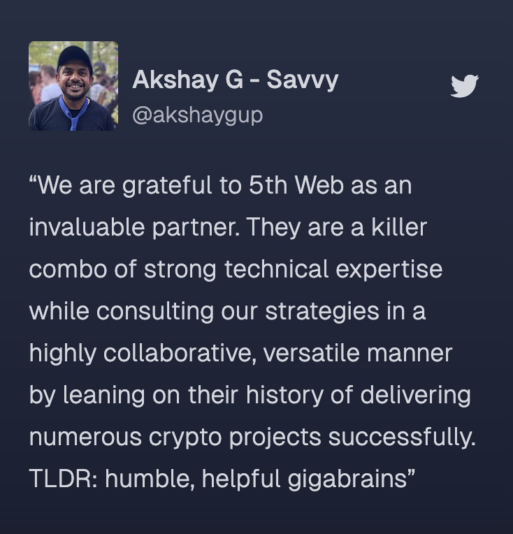 5thweb client testimonial