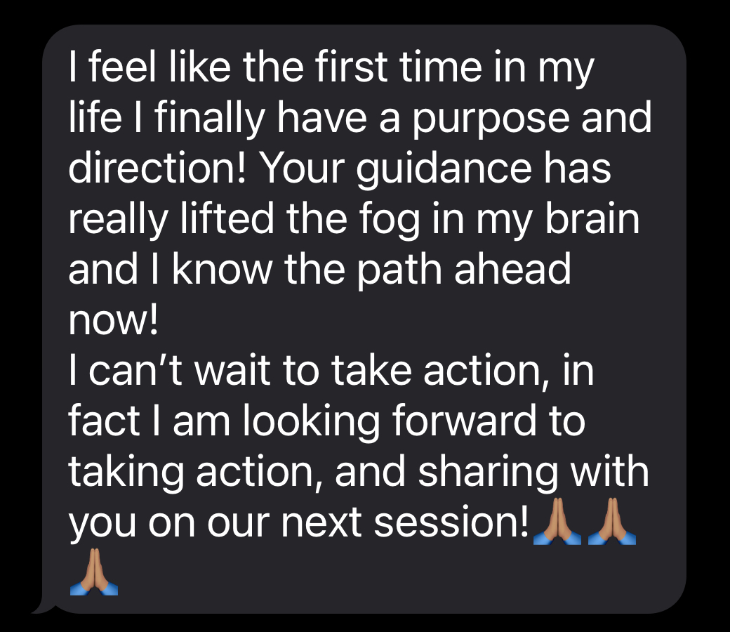 Client text message testimonial