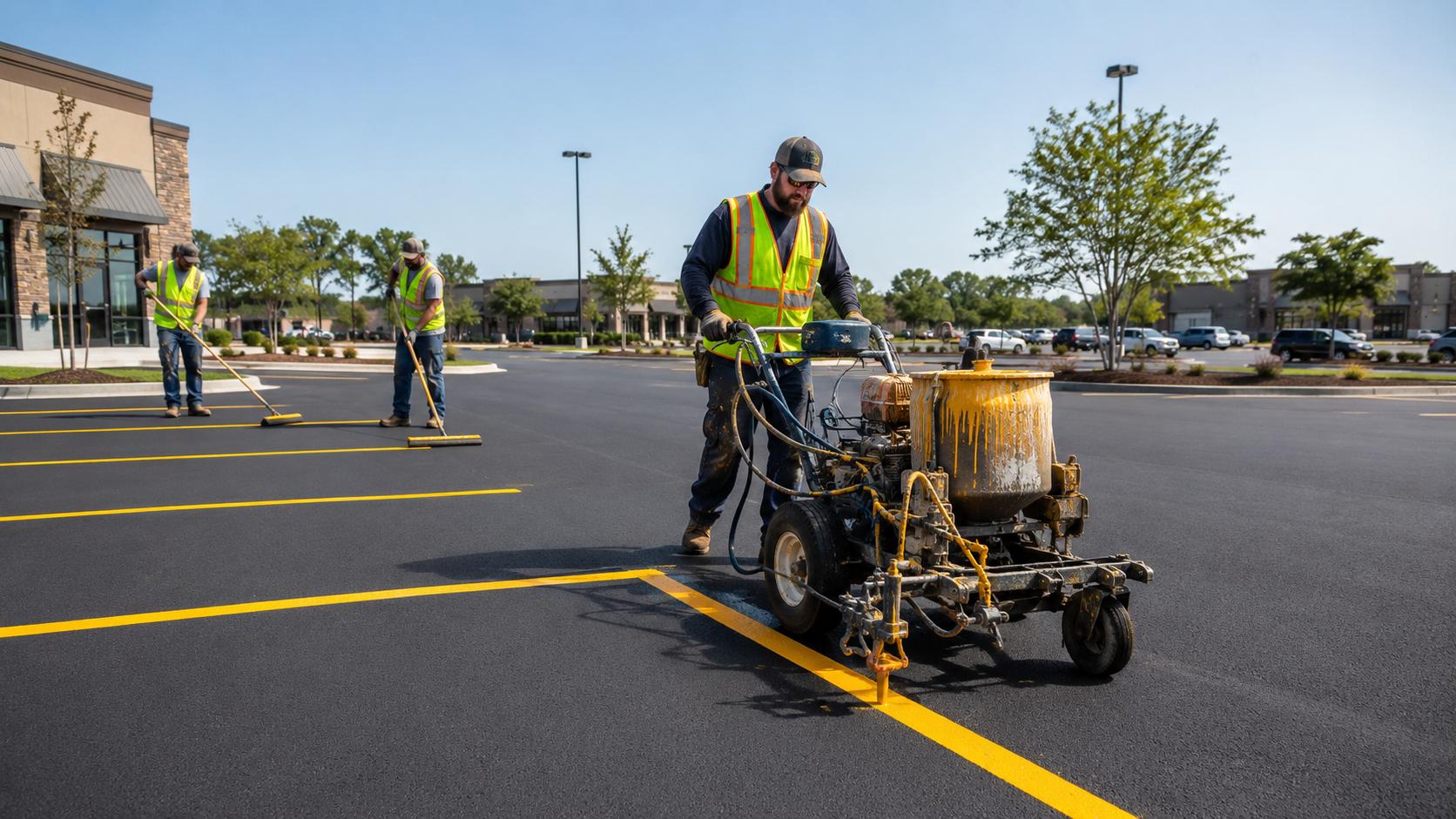 Asphalt Line Striping in Newark