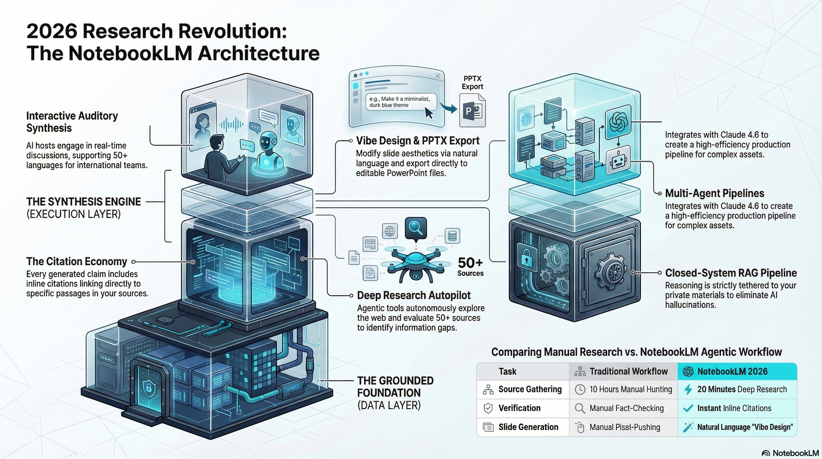 Infographic of NotebookLM Architecture
