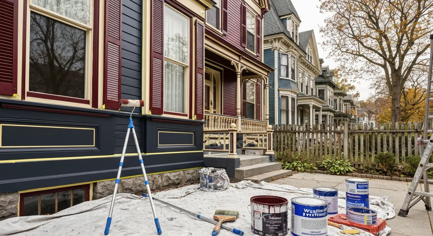 Exterior house painting project