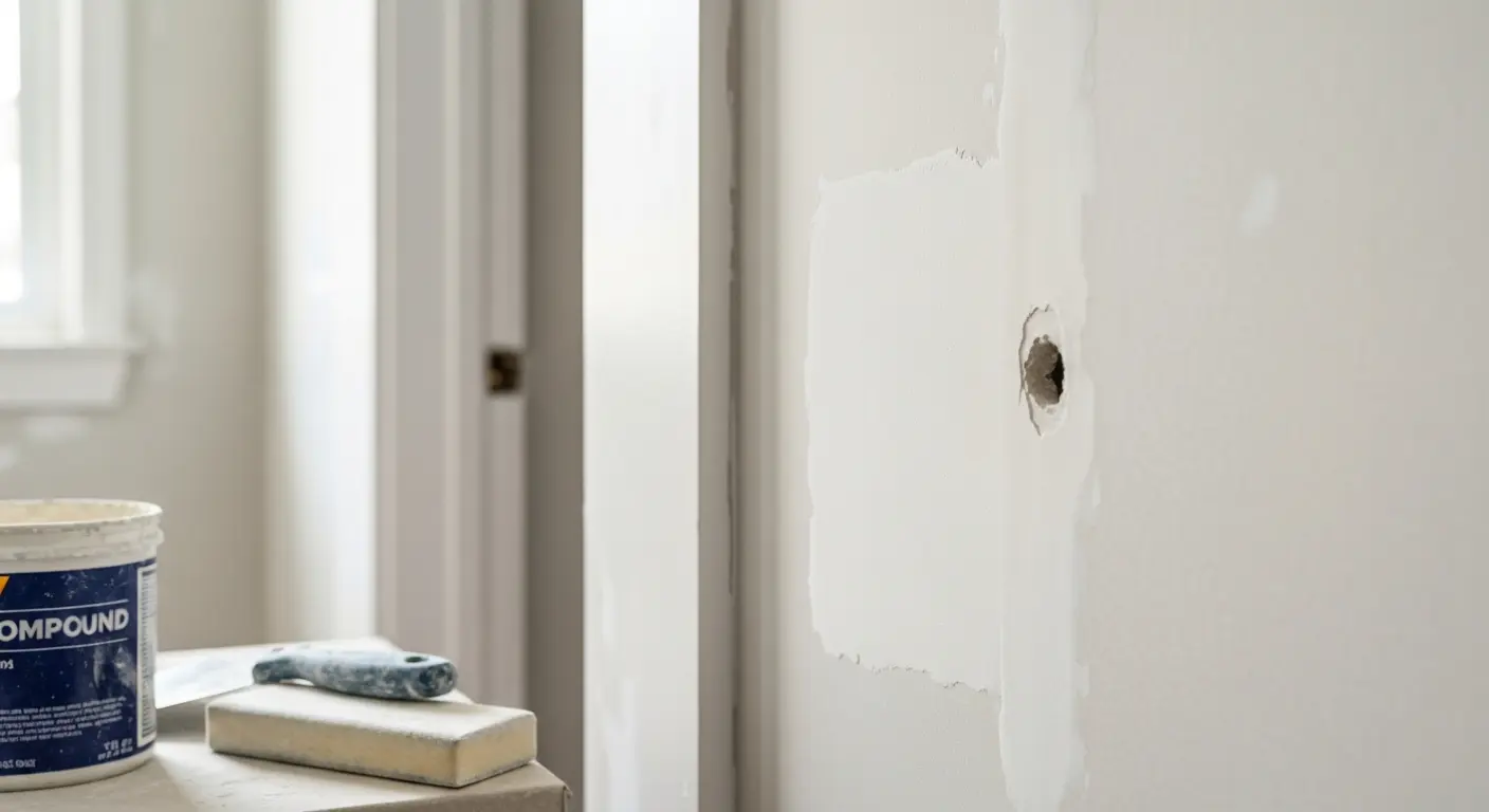 Small drywall hole repair