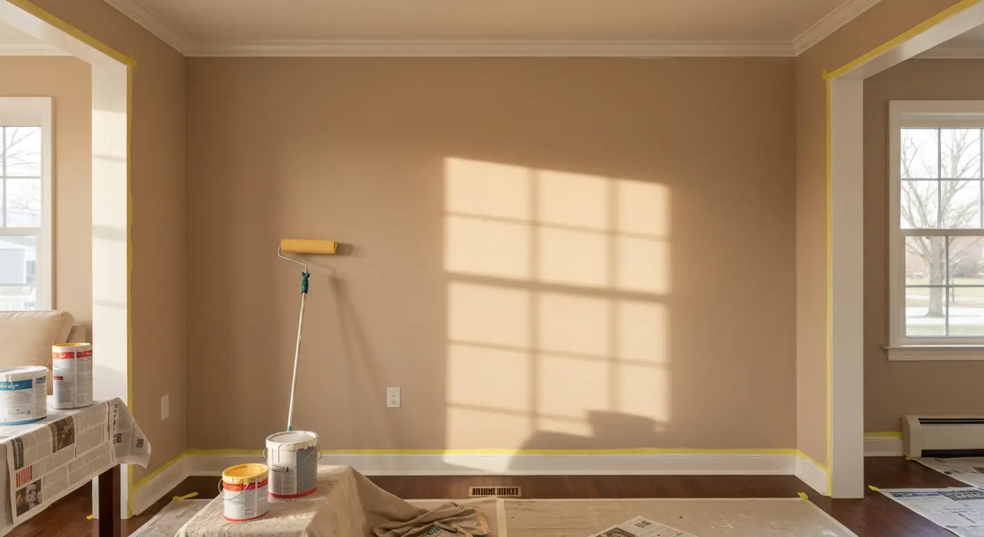 Interior painting in Long Hill home