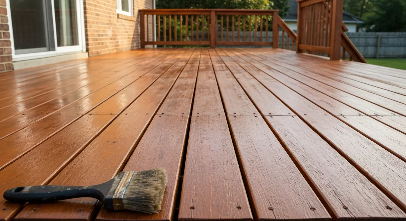Deck stained and sealed