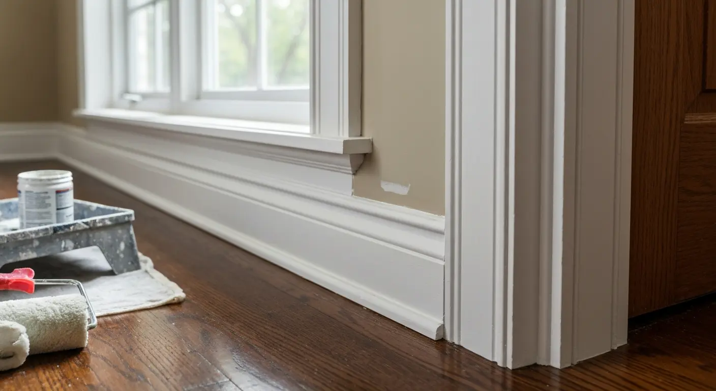 Trim and door painting work