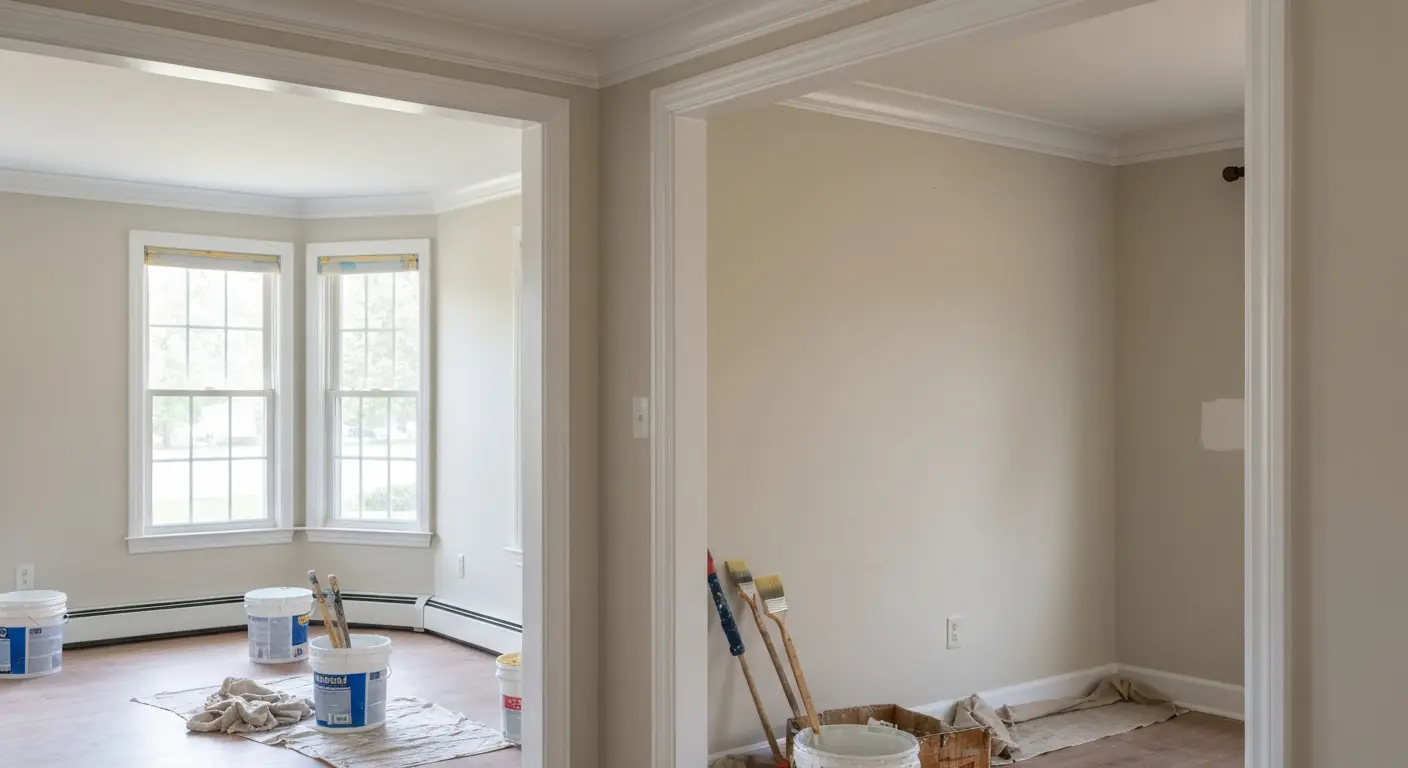 Interior wall painting project