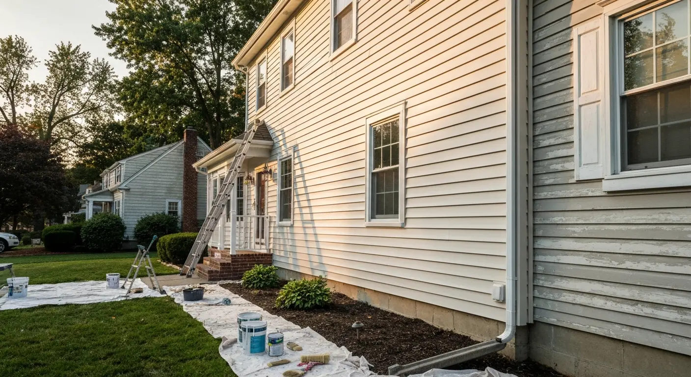 House siding painted