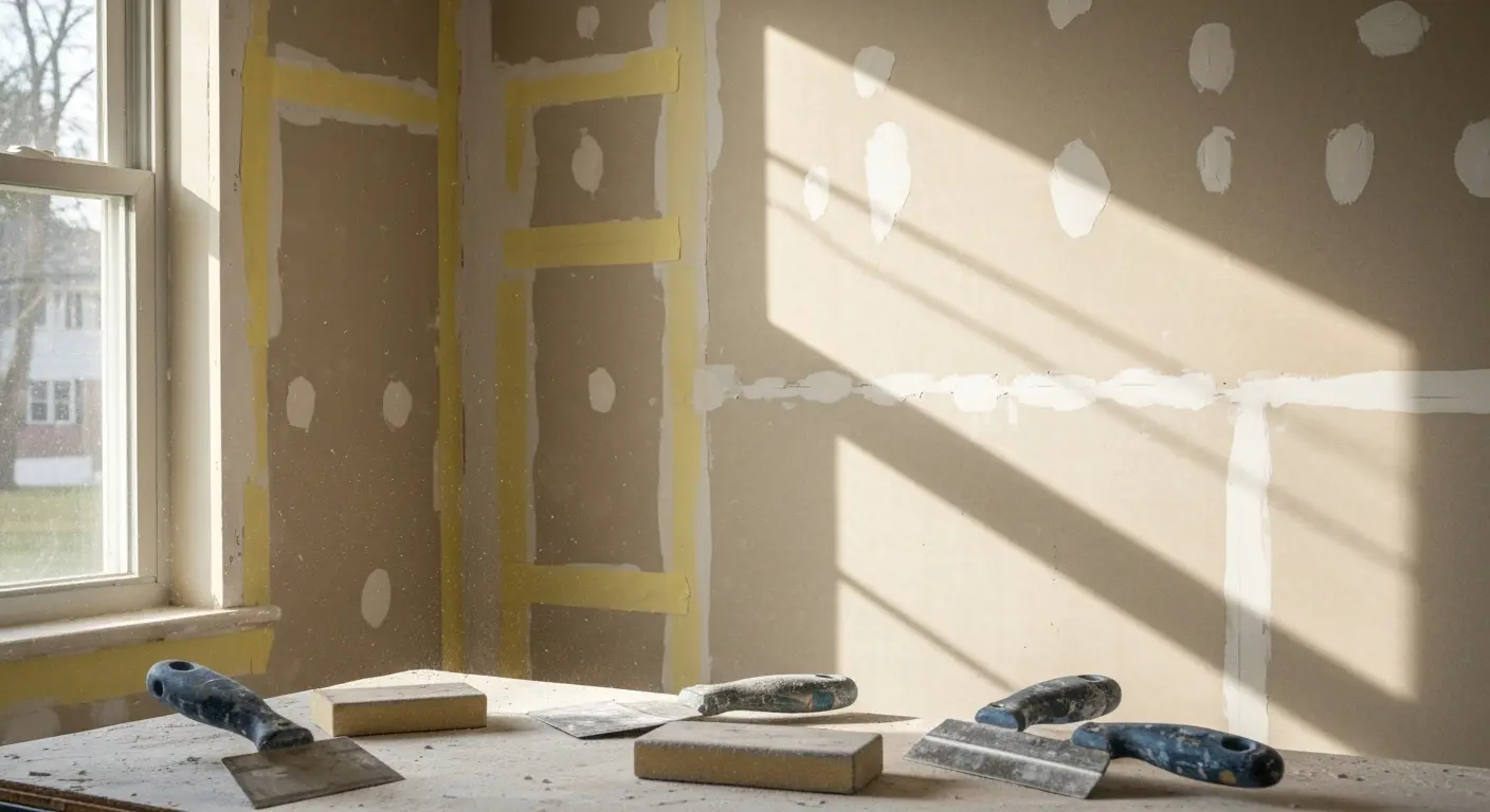 Drywall repair and prep work