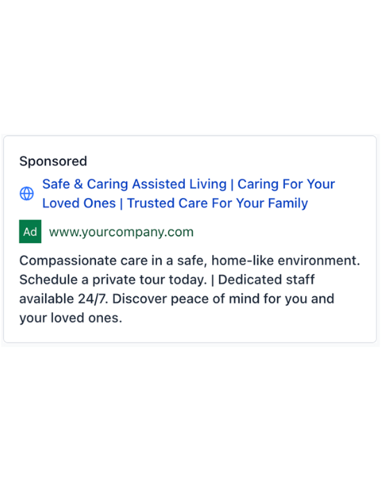 Retirement Living Community - Google Ad