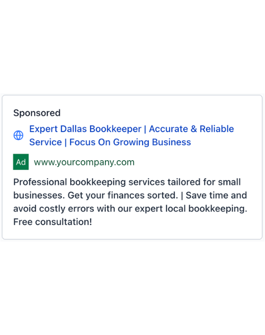 Financial Recordkeeper - Google Ad
