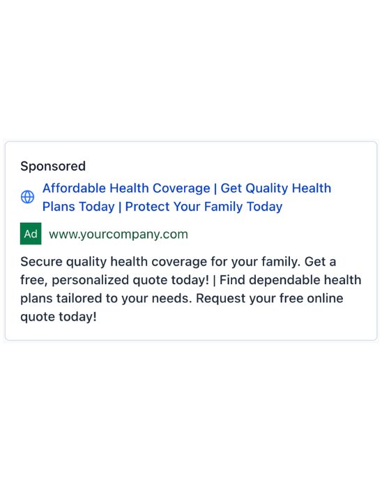 Health Insurance Agent - Google Ad