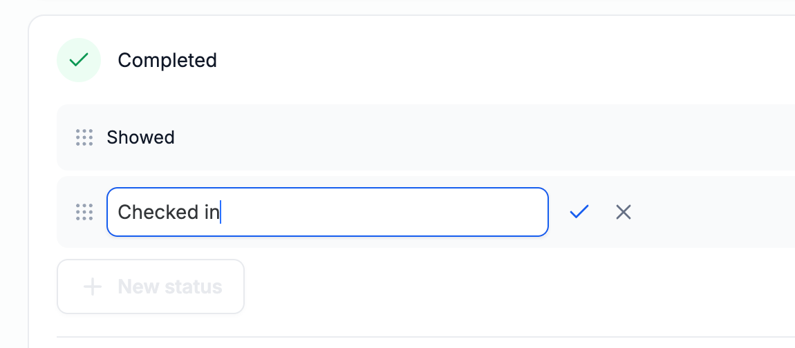 new appt status
