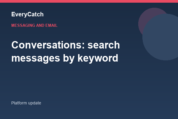Conversations: search messages by keyword