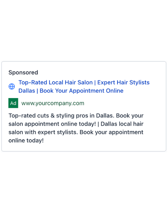Hair Studio - Google Ad