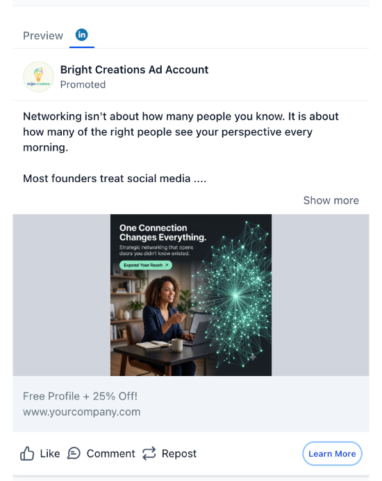 Social Networking Services - LinkedIn Ad