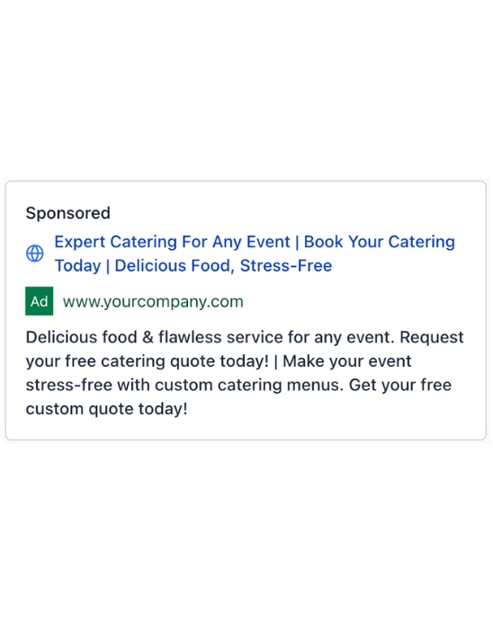 Caterer - Google Ad