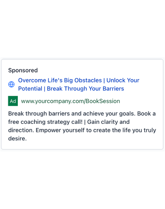 Personal Development Coach - Google Ads