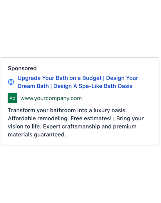 Bathroom Remodel Contractor - Google Ads