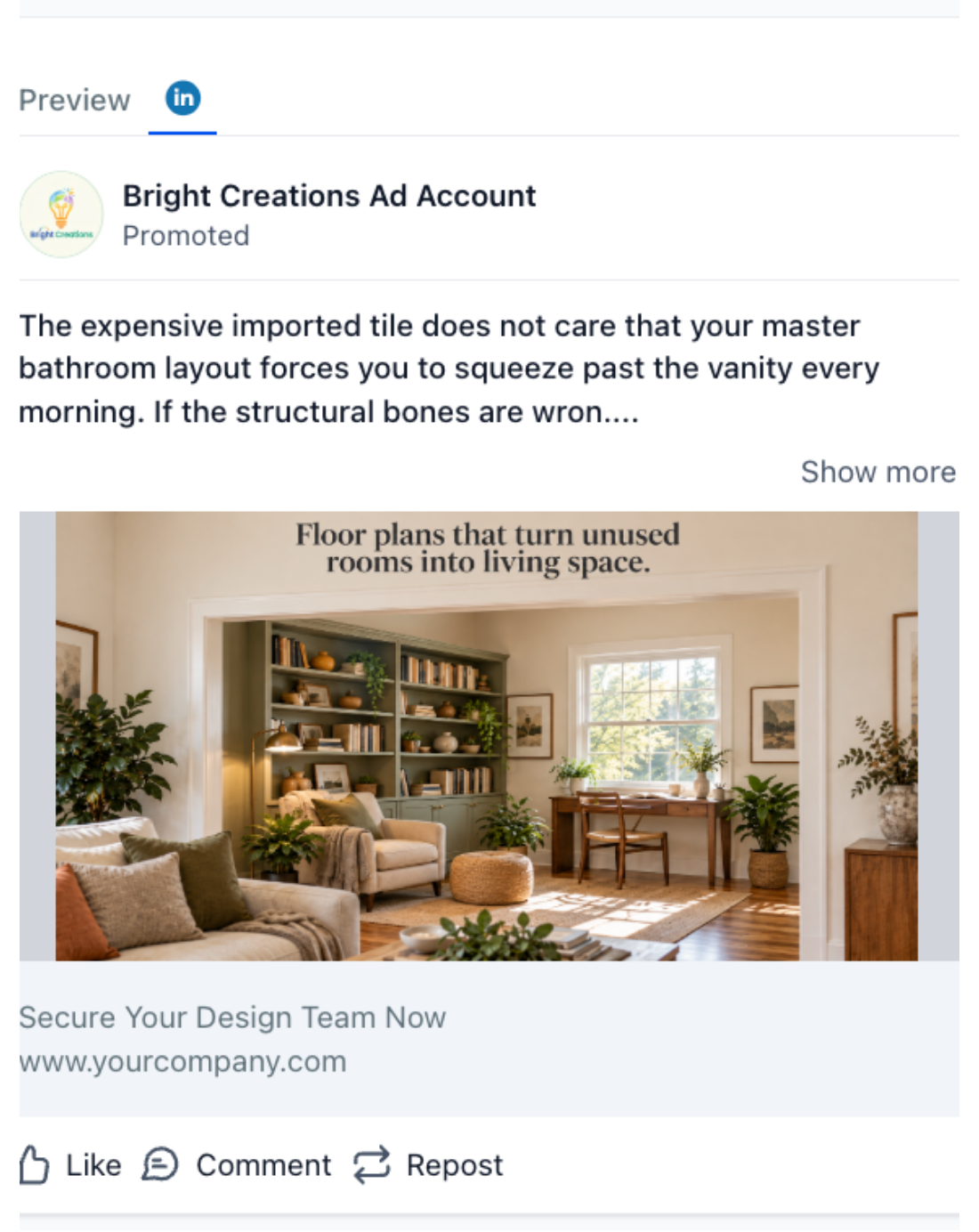 Interior Architecture Firm - LinkedIn Ad (1)