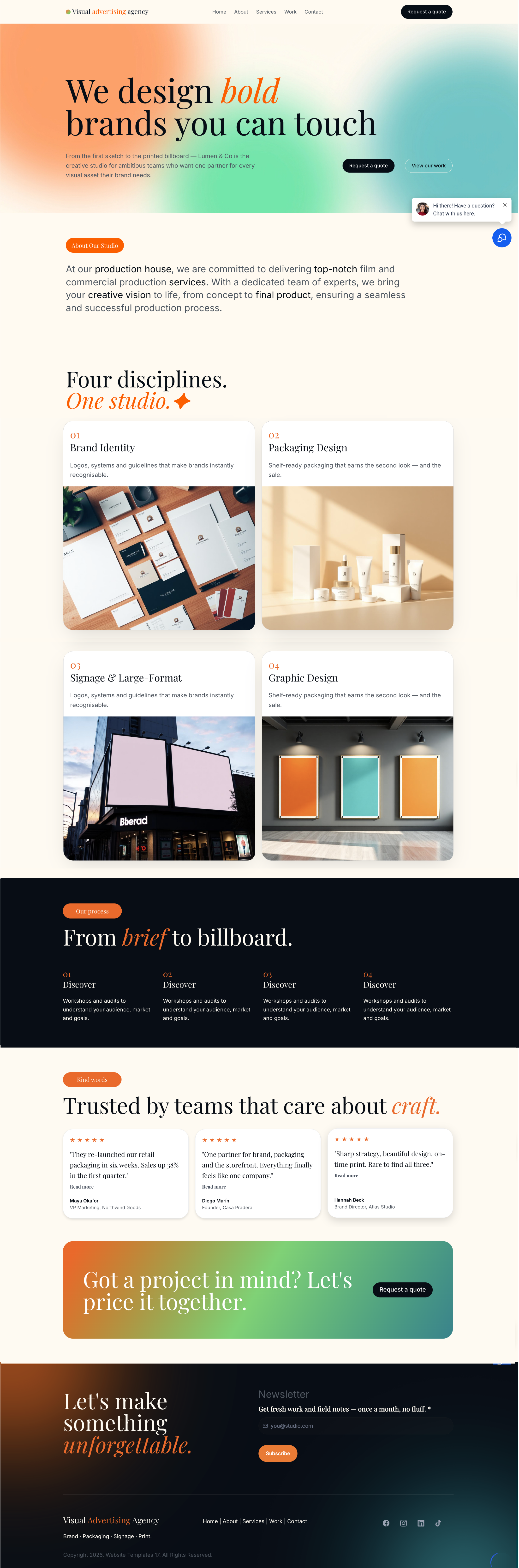 Visual Advertising Agency - Website