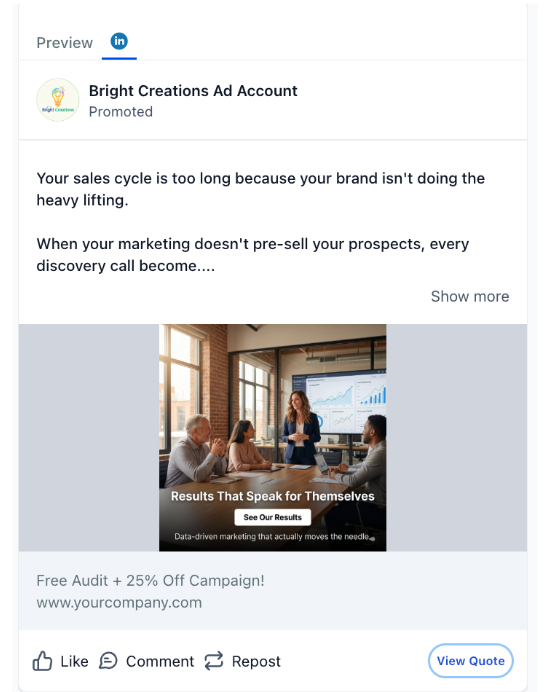Marketing Agency - LinkedIn Ad