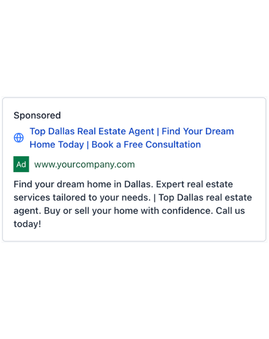 Real Estate Sales Agent - Google Ad